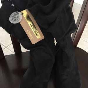 Suede boots in black- size 5 - vegan brand